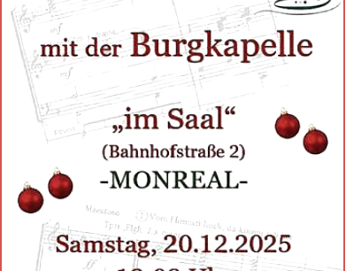 Happy Christmas Burgkapelle Monreal, © Burgkapelle Monreal Happy Christmas Burgkapelle Monreal, © Burgkapelle Monreal