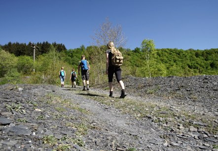 Der Schieferwanderweg führt auf 2 Routen durch das idyllische Elztal mit der Klosterruine Madburg und den Schiefergruben Bausberg I und II., © Laura Rinneburger Der Schieferwanderweg führt auf 2 Routen durch das idyllische Elztal mit der Klosterruine Madburg und den Schiefergruben Bausberg I und II.