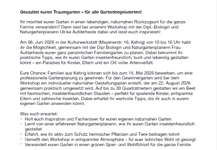 Plakat Traumgarten gestalten, © Iris Fuhrmann - Kehrig summt! Plakat Traumgarten gestalten, © Iris Fuhrmann - Kehrig summt!