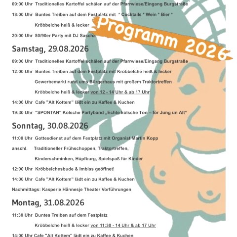 Kröbbelchesfest 2026, © Kröbbelchesfest GbR Kröbbelchesfest 2026, © Kröbbelchesfest GbR
