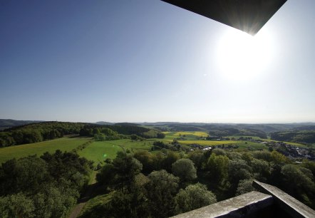 Ausblick vom Booser Eifelturm, © Foto: Laura Rinneburger, Quelle: Touristik-Büro Vordereifel Ausblick vom Booser Eifelturm, © Foto: Laura Rinneburger, Quelle: Touristik-Büro Vordereifel