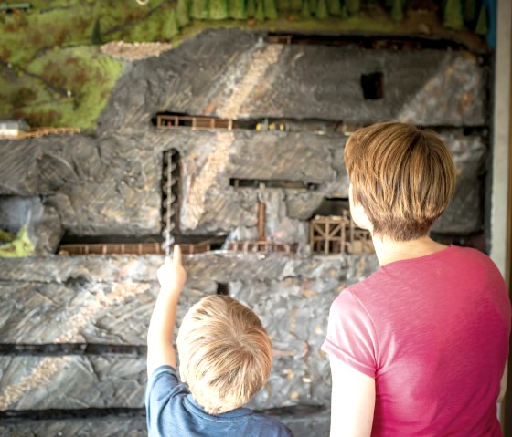 Modell über die Stollen der Grube Bendisberg, © Vulkanpark GmbH, Martin Christ Modell über die Stollen der Grube Bendisberg, © Vulkanpark GmbH, Martin Christ