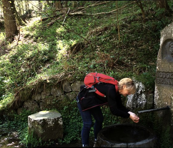 Durstige Pilger am Jodokus Brunnen, © Laura Rinneburger Durstige Pilger am Jodokus Brunnen, © Laura Rinneburger