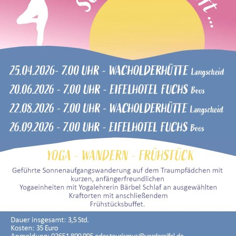 Randonnée yoga 2025, © Touristik-Büro Vordereifel Randonnée yoga 2025, © Touristik-Büro Vordereifel