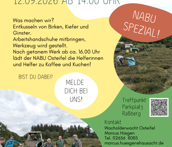 Plakat Natur Schutz Treffen, © Touristik-Büro Vordereifel Plakat Natur Schutz Treffen, © Touristik-Büro Vordereifel