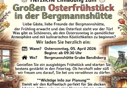 Großes Osterfrühstück in der Bergmannshütte, © Bergmannshütte/ Michael Schomisch Großes Osterfrühstück in der Bergmannshütte, © Bergmannshütte/ Michael Schomisch