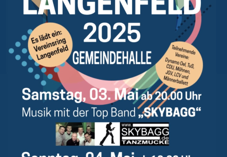 Plakat Kirmes in Langenfeld 2025, © Vereinsring, Möhnen, TM Dynamo Oel, LCV, CDU Plakat Kirmes in Langenfeld 2025, © Vereinsring, Möhnen, TM Dynamo Oel, LCV, CDU