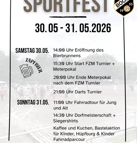 Plakat Sportfest SV Boos, © SV Boos Plakat Sportfest SV Boos, © SV Boos