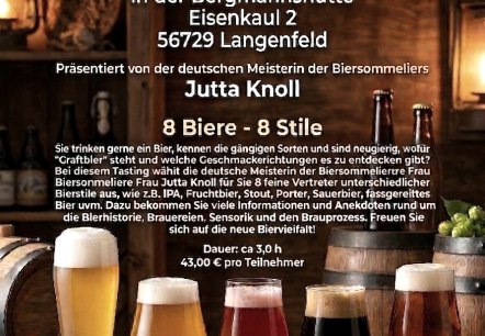 Plakat Biertasting, © Bergmannshütte Plakat Biertasting, © Bergmannshütte