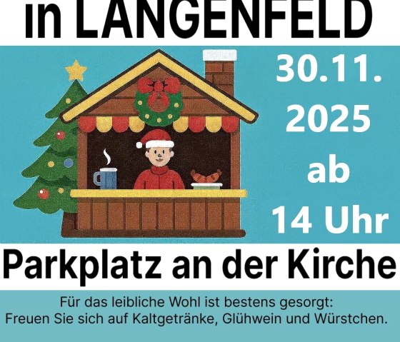 Plakat Weihnachtsmarkt Langenfeld, © Ortsgemeinde Langenfeld - CDU-Fraktion Plakat Weihnachtsmarkt Langenfeld, © Ortsgemeinde Langenfeld - CDU-Fraktion