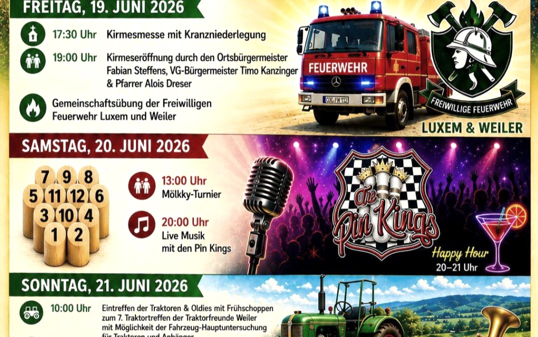 Kirmes in Weiler 2026, © Vereinsring Weiler Kirmes in Weiler 2026, © Vereinsring Weiler