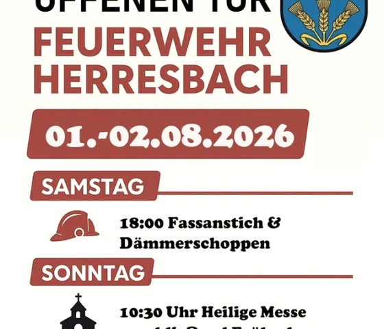 Plakat Tag der offenen Tür FFW Herresbach, © FFW Herresbach Plakat Tag der offenen Tür FFW Herresbach, © FFW Herresbach