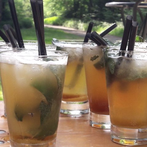 Le mojito à la bière pour commencer la randonnée, © Heinz Linz Le mojito à la bière pour commencer la randonnée, © Heinz Linz