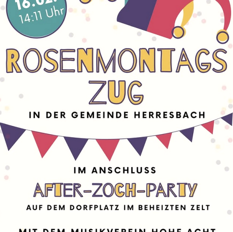 Rosenmontagszug in Herresbach, © Vereine & OG Herresbach Rosenmontagszug in Herresbach, © Vereine & OG Herresbach