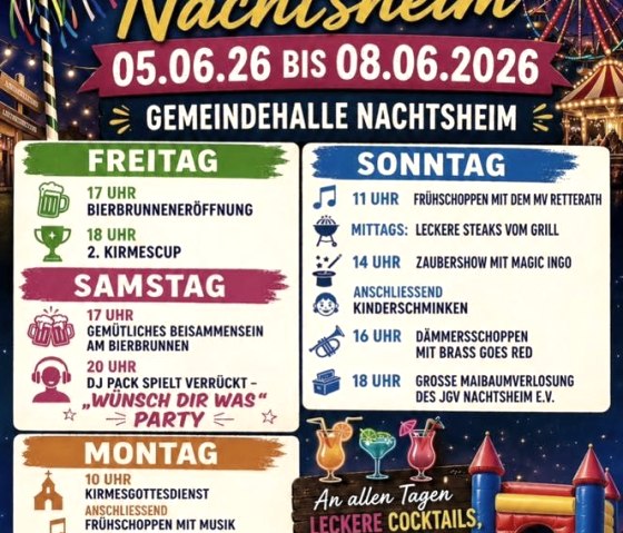 Plakat Kirmes Nachtsheim, &copy; JGV Nachtsheim
