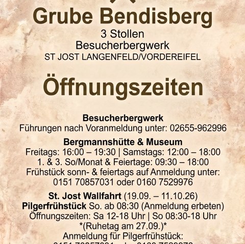 Plakat &Ouml;ffnungszeiten 2. Halbjahr, &copy; Bergmannsh&uuml;tte/Michael Schomisch
