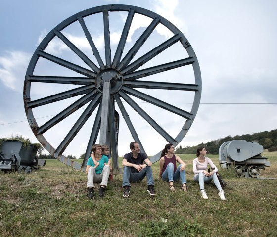 Das Grubenrad am Besucherbergwerk Grube Bendisberg, &copy; Vulkanpark GmbH, Martin Christ