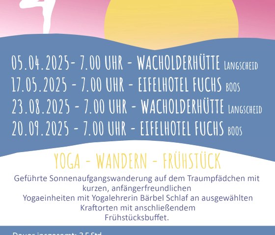 Yoga hike, © Touristik-Büro Vordereifel