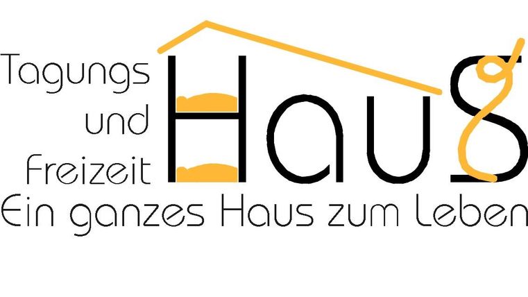 Ein modernes Logo für ein Tagungshaus mit dem Titel "Haus". Es vermittelt einen einladenden Eindruck für Freizeit- und Tagungsangebote.