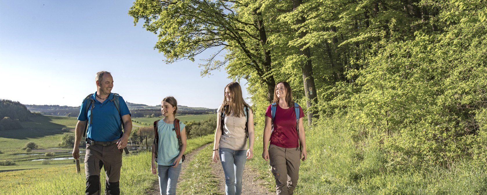 Familie auf dem Booser Traumpfädchen, © Klaus-Peter Kappest/REMET
