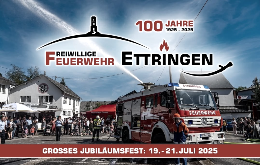 Plakat 100 Jahre FFW Ettringen, © FFW Ettringen