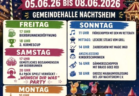 Plakat Kirmes Nachtsheim, &copy; JGV Nachtsheim