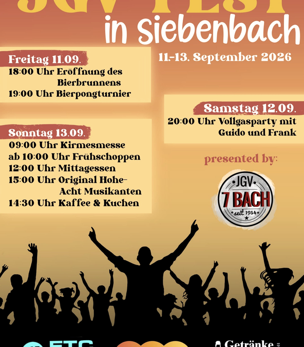 Plakat Kirmes & JGV-Fest, &copy; JGV/OG Siebenbach