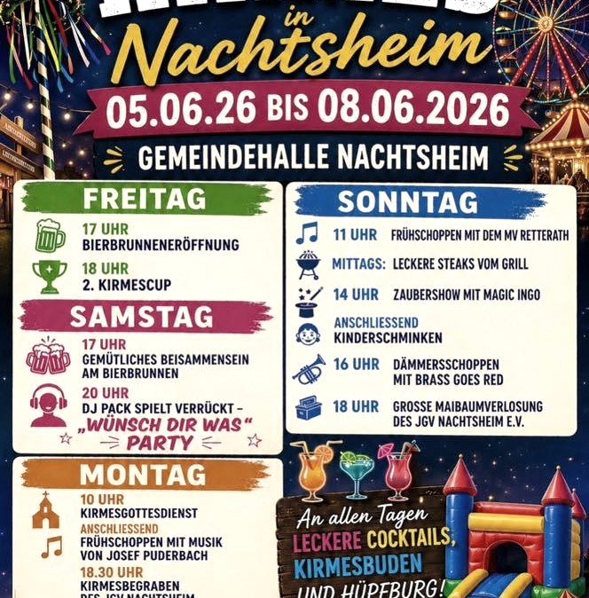 Plakat Kirmes Nachtsheim, &copy; JGV Nachtsheim