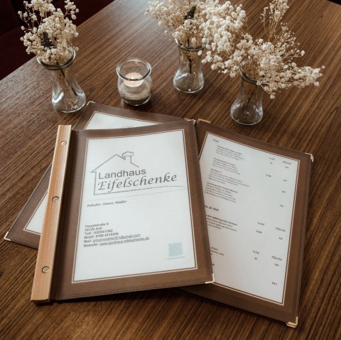 Speisekarte Landhaus Eifelschenke, &copy; VerBildLicht Fotografie