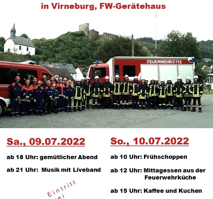 Plakat Feuerwehrfest Virneburg, © Feuerwehr Virneburg