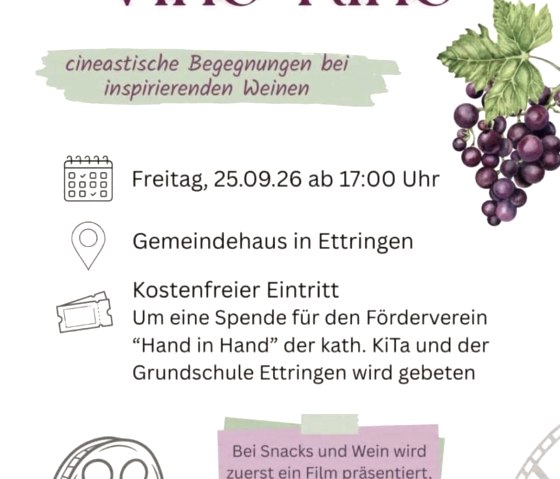 Vino-Kino in Ettringen, &copy; Katholische Frauengemeinschaft Deutschlands/Ettringen