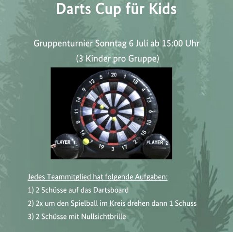 Darts Cup für Kinder, © FFW Boos
