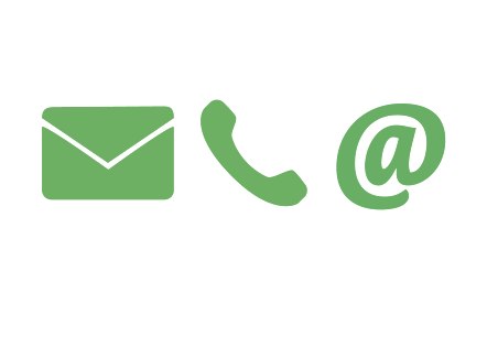 Kontaktaufnahmemöglichkeiten per Telefon und Mail