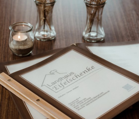 Speisekarte Landhaus Eifelschenke, &copy; VerBildLicht Fotografie