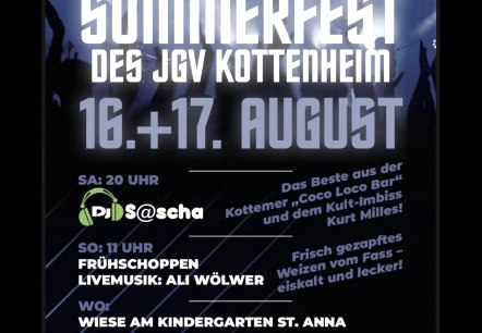 Plakat JGV Sommerfest, © JGV Kottenheim e.V.