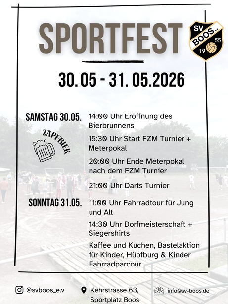 Poster sports festival SV Boos, &copy; SV Boos