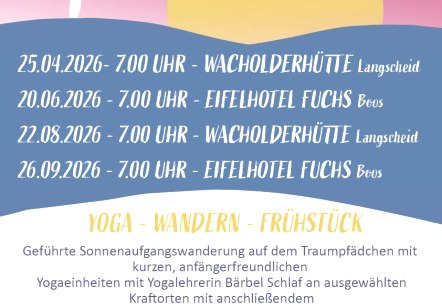 Yoga Wanderung, &copy; Touristik-B&uuml;ro Vordereifel