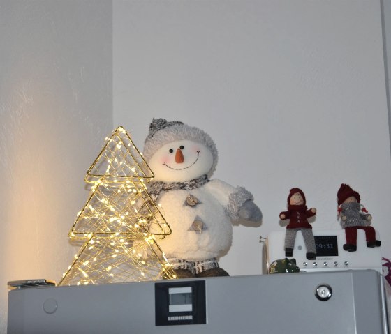 Décoration hivernale de la salle de petit-déjeuner